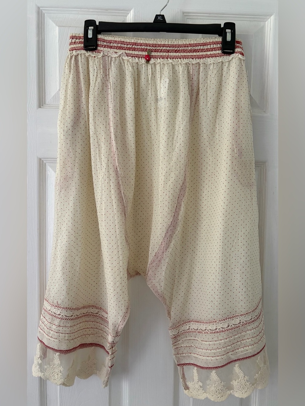 Free People Cream Polka-Dot Bloomers